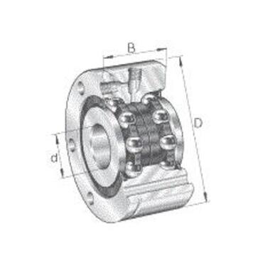 Axial angular contact ball bearing Series: ZKLDF..-2Z-2AP